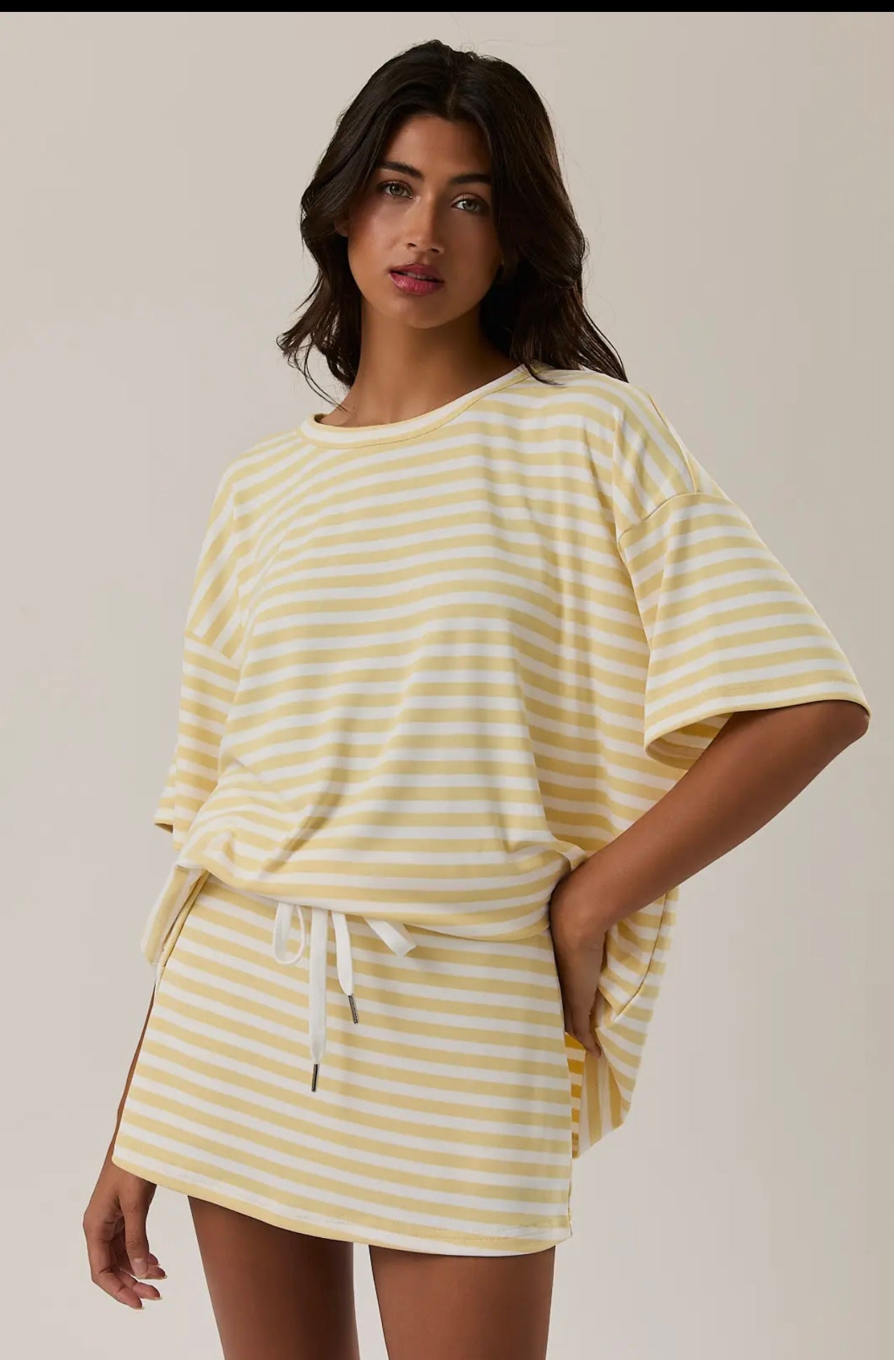 Butter Yellow Striped Shirt