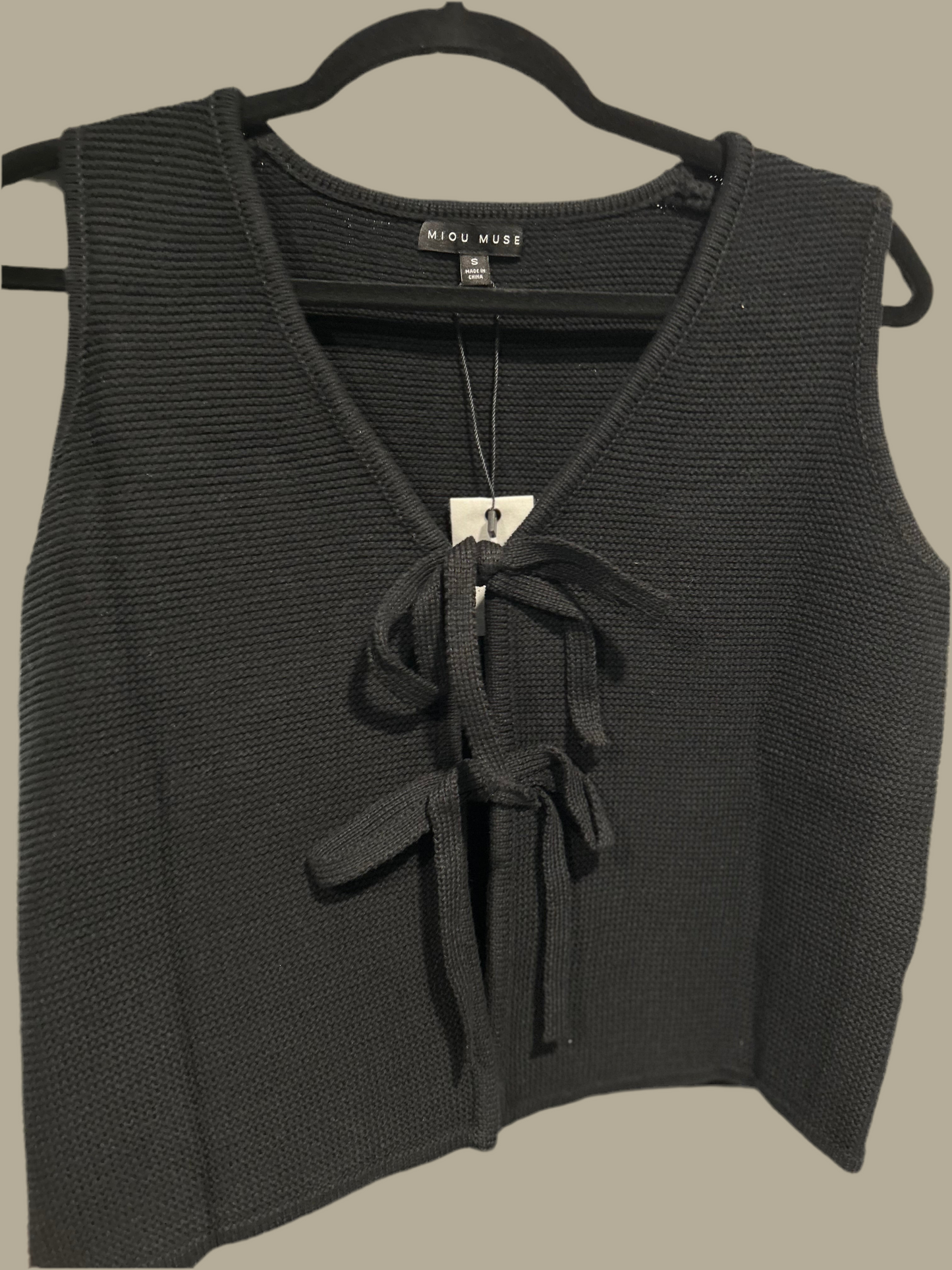Black Sweater Tie Vest