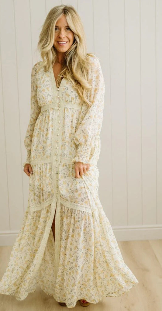 Yellow Meadows Maxi Dress