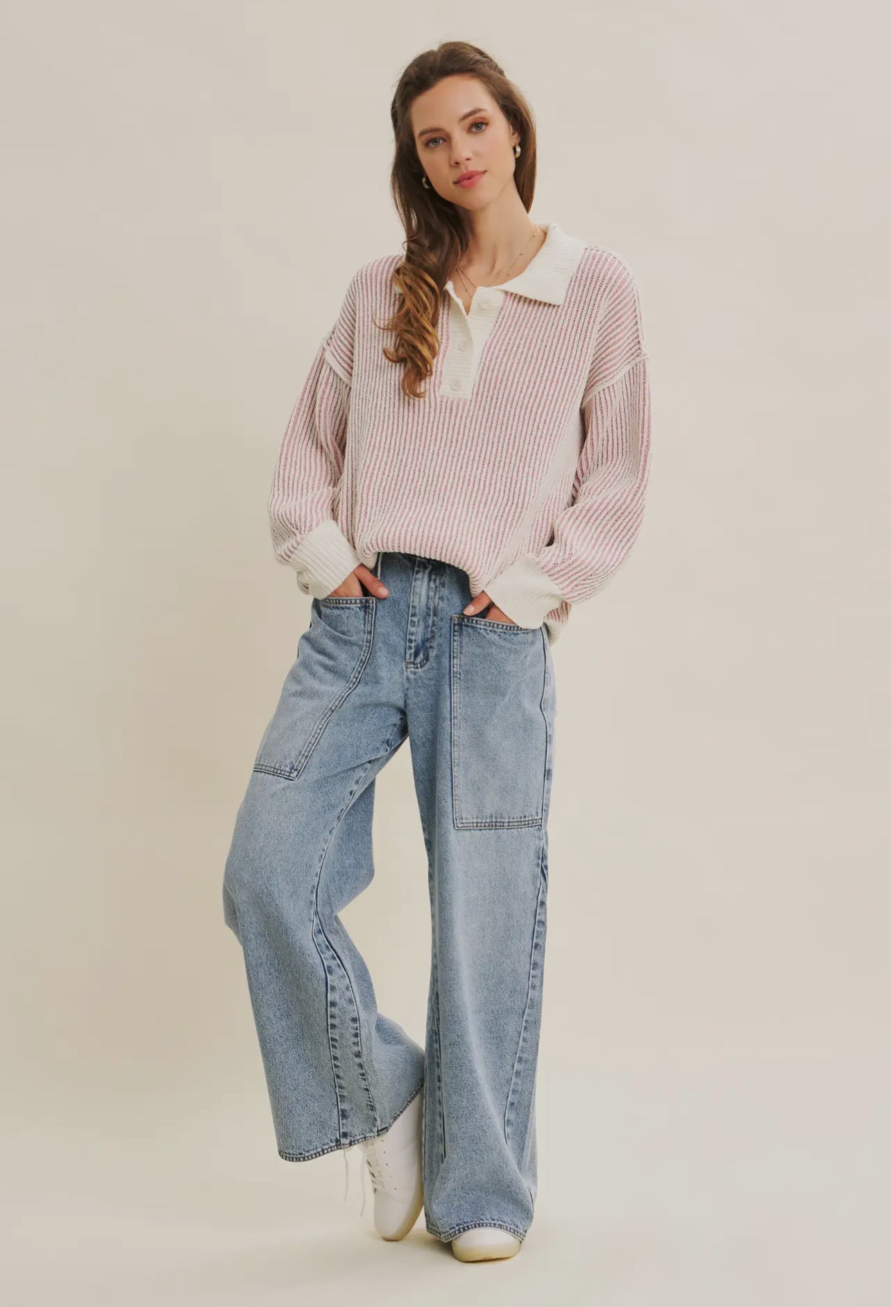 Elaine Tie Barrel Jeans