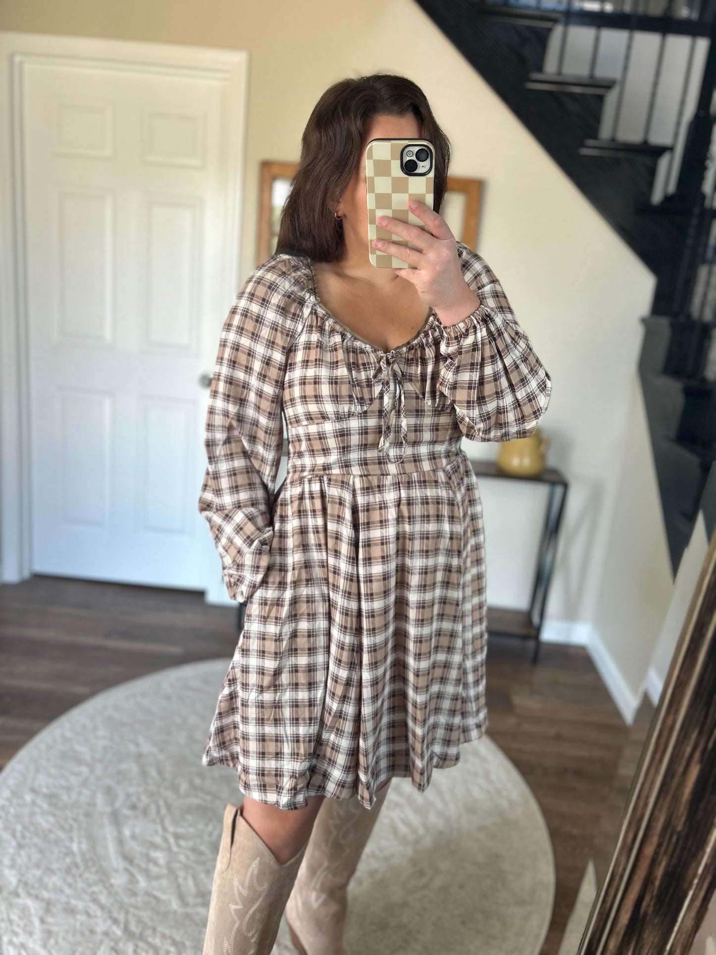 Plaid Sweetheart Dress