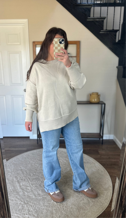 Ivory Classic Knit Sweater