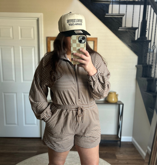 Mocha Zip Romper